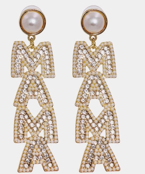 Mama pearl Earrings image 1