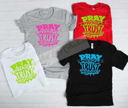Pray Wait Trust Repeat - Pink  image 0