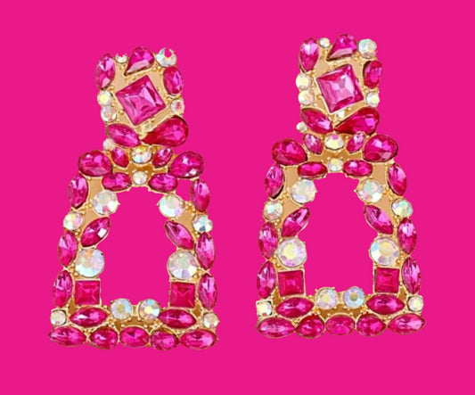 Pink Square earring  image 0