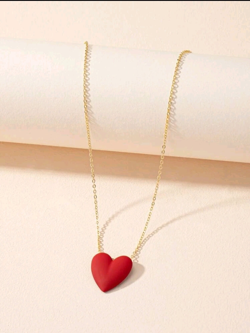Red heart Necklace  image 0