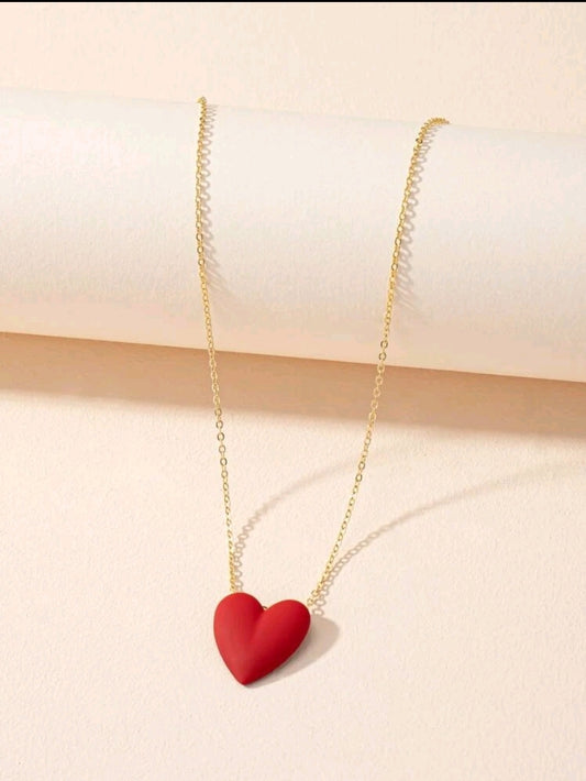 Red heart Necklace  image 0