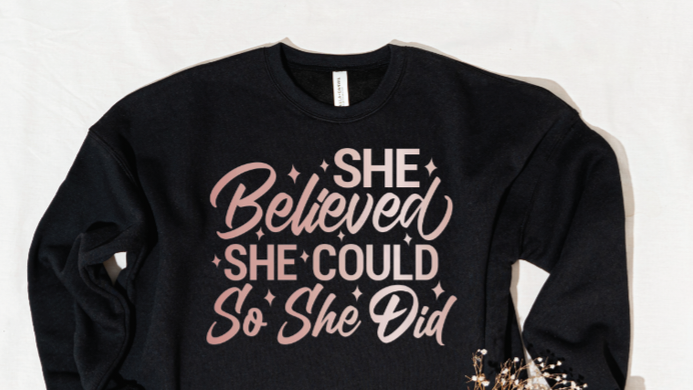 She believed she could so she did - Rose Gold  image 0