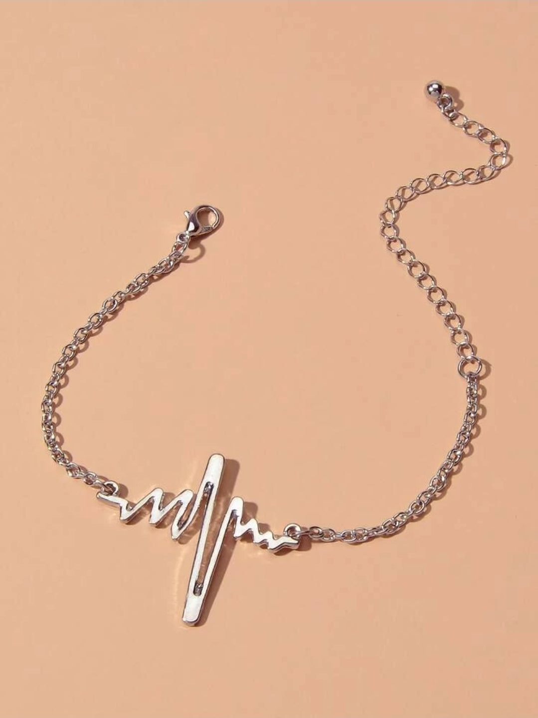 Heartbeat -silver bracelet image 0