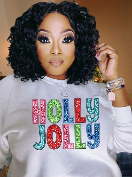 Holly Jolly (faux glitter)