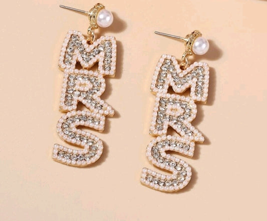MRS pearl earrings