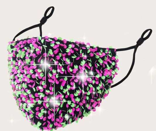 Pink and green mask image 0