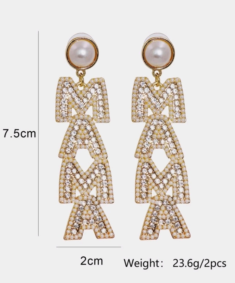 Mama pearl Earrings image 1