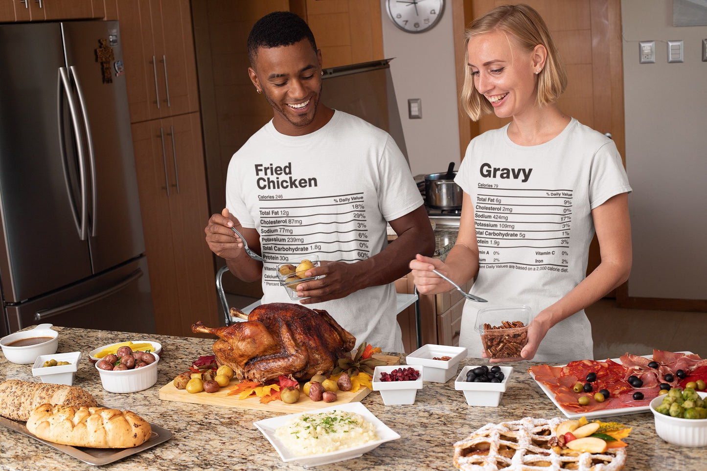 Holiday Food Nutrition Facts Shirts – Choose Your Dish (adult)