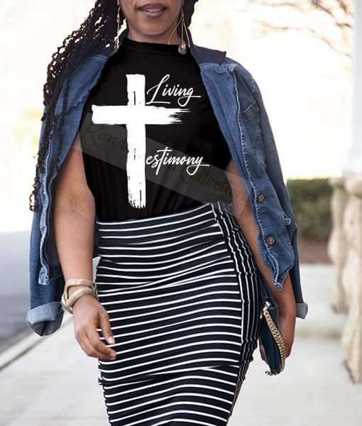 Living testimony - White font  image 0