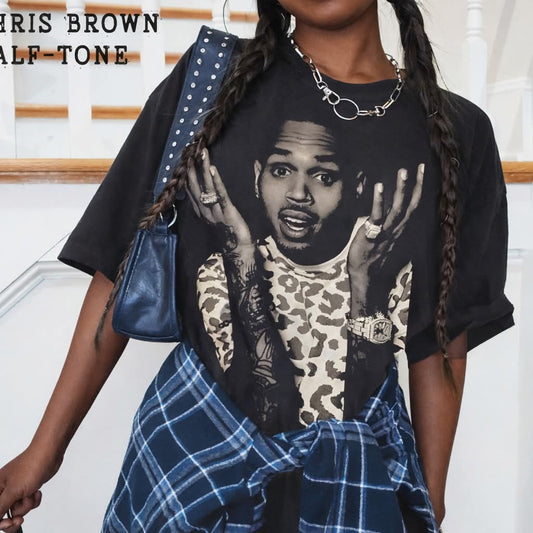 Christmas Brown Halftone Tee