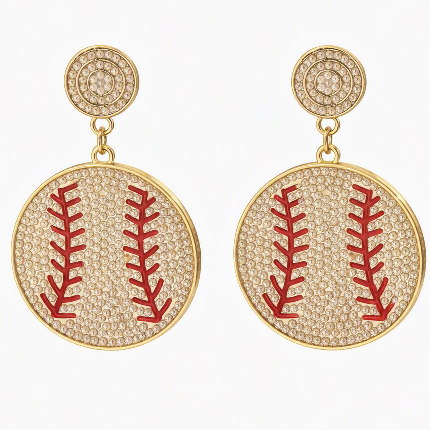 Baseball Pearl dangle earrings