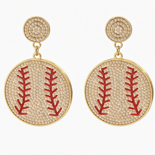 Baseball Pearl dangle earrings
