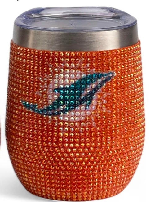 🏈 Bling Football Themed Stemless tumbler