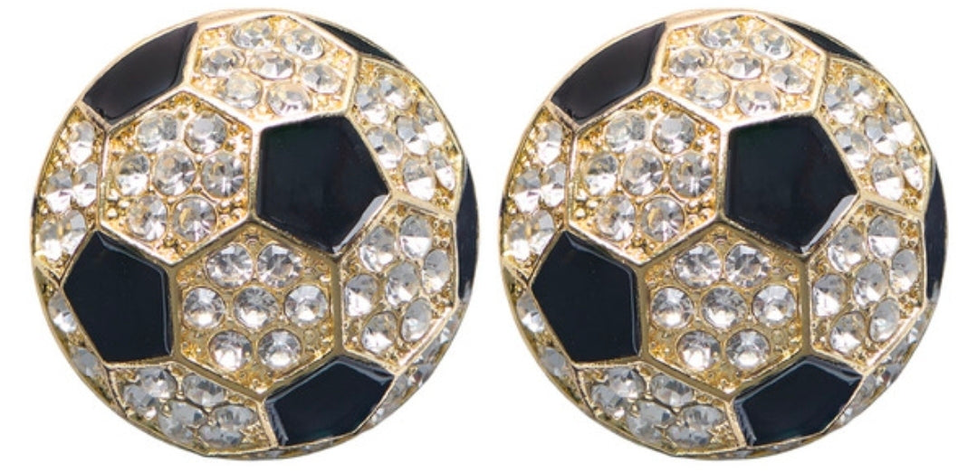 ⚽ Soccer Sparkle Stud Earrings