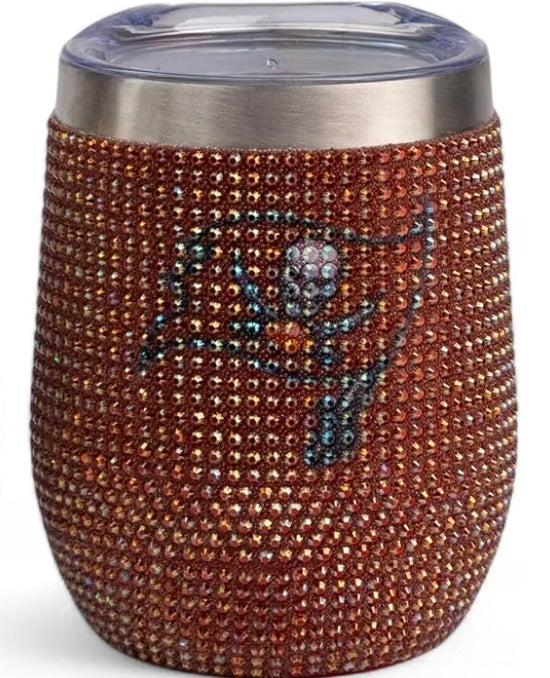 🏈 Bling Football Themed Stemless tumbler
