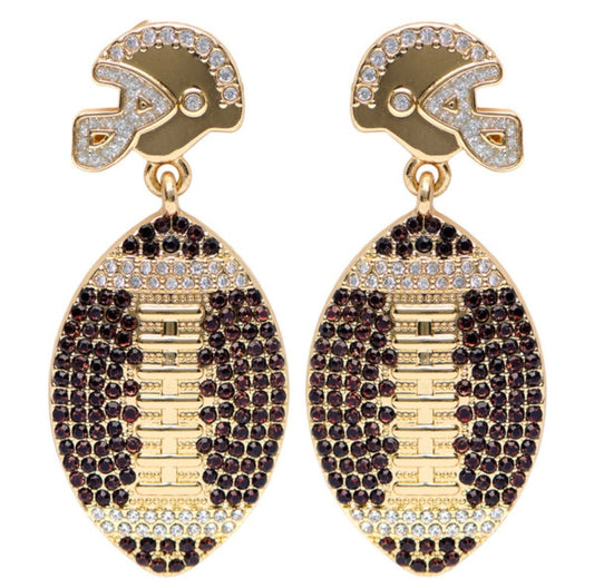 Football Glam dangle earrings