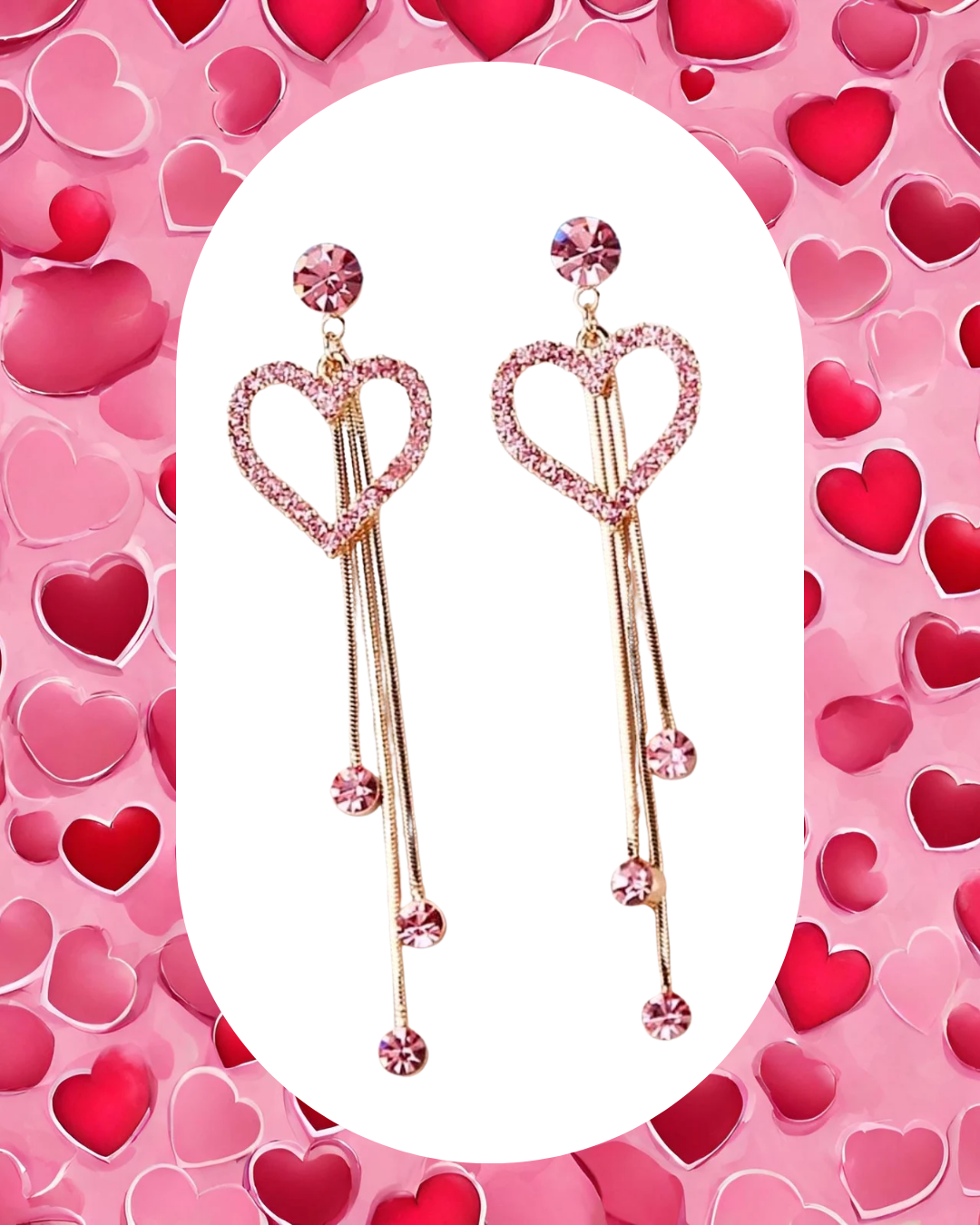 Sweetheart drop earrings