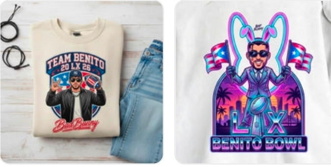 Bad Bunny Superbowl shirts
