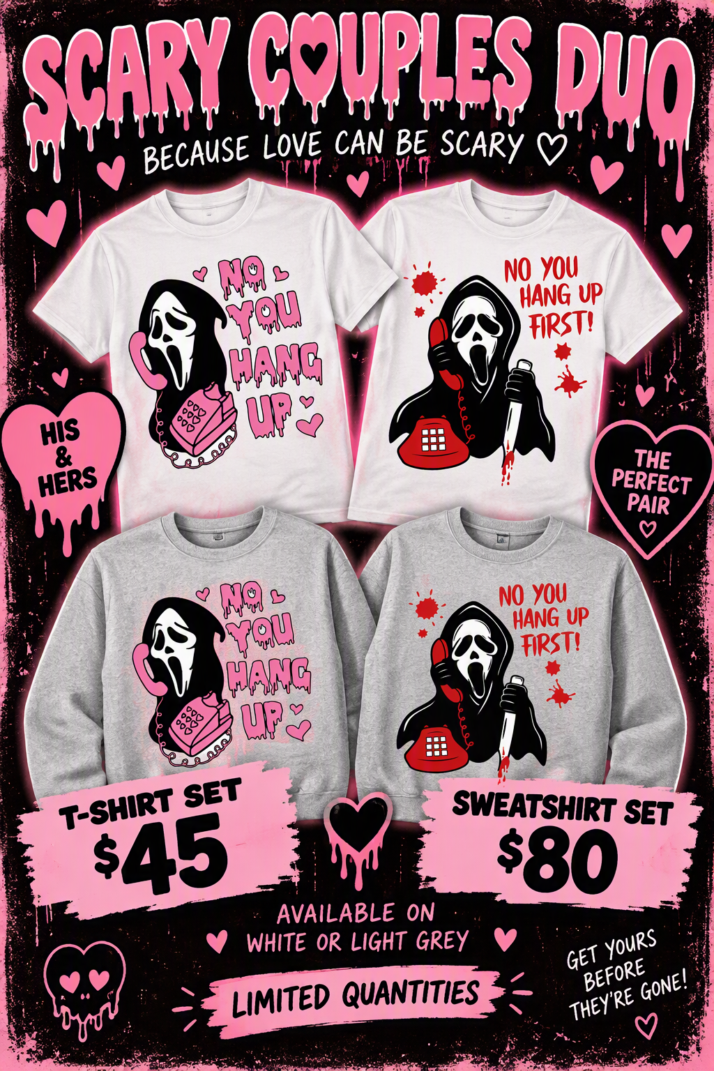 Scary Couples Duo Set 💗🔪🖤
